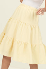 Load image into Gallery viewer, HYFVE CALL IT A DAY TIERED MIDI SKIRT