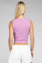 Load image into Gallery viewer, ZENANA Ribbed Scoop Neck Cropped Sleeveless Top