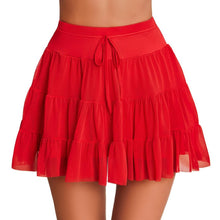 Load image into Gallery viewer, Mesh Ruffle Y2K Skirt, LARGE, 15F-161B002