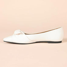 Load image into Gallery viewer, Pointed Toe Bow Ballet Flats, 9.5, SL4-167S003