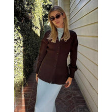 Load image into Gallery viewer, Long Sleeve Cinched Waist Knit Top, Small, 21I-198T005