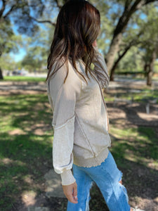ONE ELEVEN NORTH Elliott Exposed Seam Sweatshirt in Five Colors