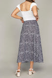 Nuvi Apparel Floral midi skirt with slit