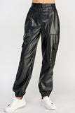 Sweet Generis RELAXED VEGAN LEATHER CARGO PANTS