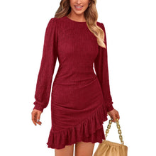 Load image into Gallery viewer, Spring Fall Ruched Bodycon Mini Dress, Size XL, 8G-188D001