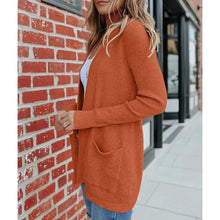 Load image into Gallery viewer, Lightweight Open Front Waffle Knit Sweaters with Pockets, SIZE SMALL, 1C-136T006