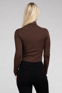 Ambiance Apparel Long-Sleeve Turtleneck Bodysuit