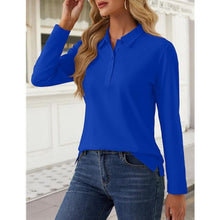 Load image into Gallery viewer, Long Sleeve Golf Tees 5-Button Collared Cotton Shirt, 2XL, 6L-195T008