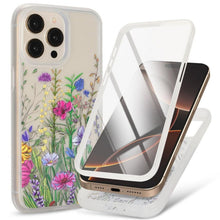 Load image into Gallery viewer, iPhone 15 Pro Case with Built-in Screen Protector, Floral, 20J-172PH008