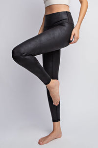 Rae Mode Plus PU Chintz Full-Length Leggings