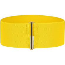 Load image into Gallery viewer, 3" Extra Wide Vintage Elastic Waistband Gold Buckle Belt, 3G185Belt002