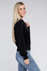 Ambiance Apparel Easy-Wear Half-Zip Pullover