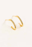 Lovoda Thin Stone Hoop Earrings