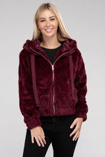 Load image into Gallery viewer, Ambiance Apparel Fluffy Zip-Up Teddy Hoodie