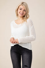 Load image into Gallery viewer, Lilou Variegated rib V neck sweater