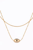 Lilou 2 layers oval pendant necklace