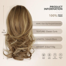 Load image into Gallery viewer, 14 Inch Ponytail Extension - Wavy, Claw Clip Ponytail Extension, 18B-201H001