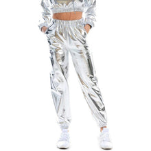 Load image into Gallery viewer, Shiny Metallic High Waist Stretchy Jogger Pants, Medium, 8G-188B001