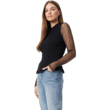Load image into Gallery viewer, Women Aubree Sheer Pleated Sleeve Sweater, Small, 22L-196T009