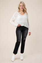 Load image into Gallery viewer, Lilou Variegated rib V neck sweater