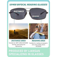 Load image into Gallery viewer, 2 Pack Metal Bifocal 1.50X Retro Sun Readers with UV Protection, 4O-149SUNG001