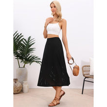 Load image into Gallery viewer, High Waist Eyelet Beach Midi Skirt, 22M-199B004