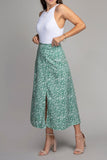 Nuvi Apparel Floral midi skirt with slit