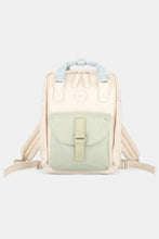 Load image into Gallery viewer, Himawari Contrast Waterproof Canvas Backpack Bag with Round Label
