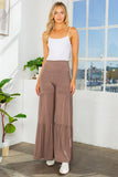 Orange Farm Clothing Tiered Ruffle High Waisted Wide Leg Pants