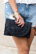 Load image into Gallery viewer, Aili&#39;s Corner Fold Over Straw Clutch