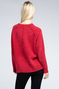 ZENANA Raglan Chenille Sweater