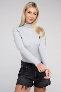 Ambiance Apparel Long-Sleeve Turtleneck Bodysuit