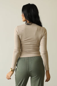 Ribbed Round Neck Long Sleeve Top (CAPELLA)