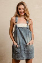 Load image into Gallery viewer, BiBi Washed Adjustable Strap Denim Overall Dress