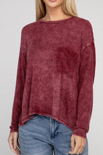 Load image into Gallery viewer, ZENANA Washed Ribbed Dolman Sleeve Round Neck Top