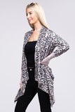 Nuvi Apparel Leopard Print Open Front Cardigan