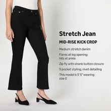 Load image into Gallery viewer, Stretch Mid-Rise Kick Crop Jean, Size 6, 23G-200B007