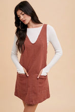 Load image into Gallery viewer, Annie Wear V-Neck Adjustable Strap Denim Overall Dress with Pockets