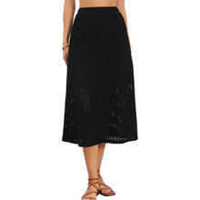 Load image into Gallery viewer, High Waist Eyelet Beach Midi Skirt, 22M-199B004