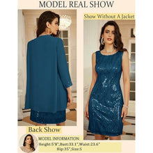 Load image into Gallery viewer, Sequin Mini Dress and Cover Up, SIZR SMALL, 9D-145SET005