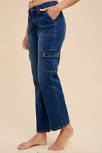 Load image into Gallery viewer, Annie Wear Straight Leg Jeans with Cargo Pockets