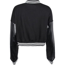 Load image into Gallery viewer, Color block Crop Fleece Baseball Jacket, Medium, 21H-196T005