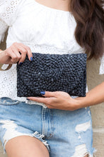 Load image into Gallery viewer, Aili&#39;s Corner Fold Over Straw Clutch