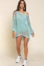 Load image into Gallery viewer, POL Oversized Fit See-through Pullover Sweater