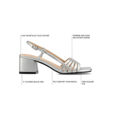 Load image into Gallery viewer, Strappy Buckle Sling Back Covered Block Heel, SIZE 6.5M, SL3-170S006