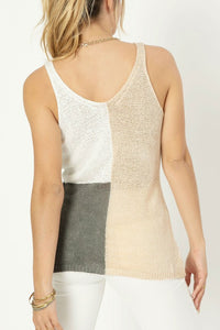 Nuvi Apparel Color blocked cami top