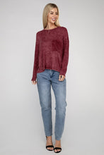 Load image into Gallery viewer, ZENANA Washed Ribbed Dolman Sleeve Round Neck Top