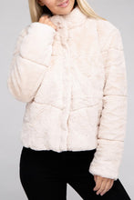 Load image into Gallery viewer, Ambiance Apparel Fluffy Zip-Up Sweater Jacket