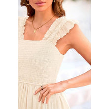Load image into Gallery viewer, Sleeveless Smocked Ruffle Flowy Mesh Dress, SMALL, 4M-177D002