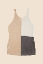 Load image into Gallery viewer, Nuvi Apparel Color blocked cami top